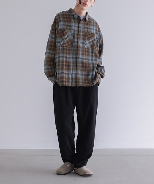 n'OrLABEL（ノアールレーベル）の「『チェック柄フランネルシャツ』（シャツ/ブラウス・メンズ・グリーン/ブルー・M/L）」の3枚目の写真