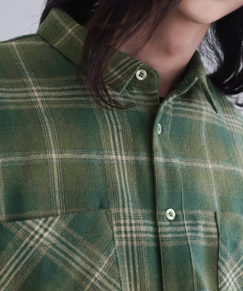 n'OrLABEL（ノアールレーベル）の「『チェック柄フランネルシャツ』（シャツ/ブラウス・メンズ・グリーン/ブルー・M/L）」の18枚目の写真