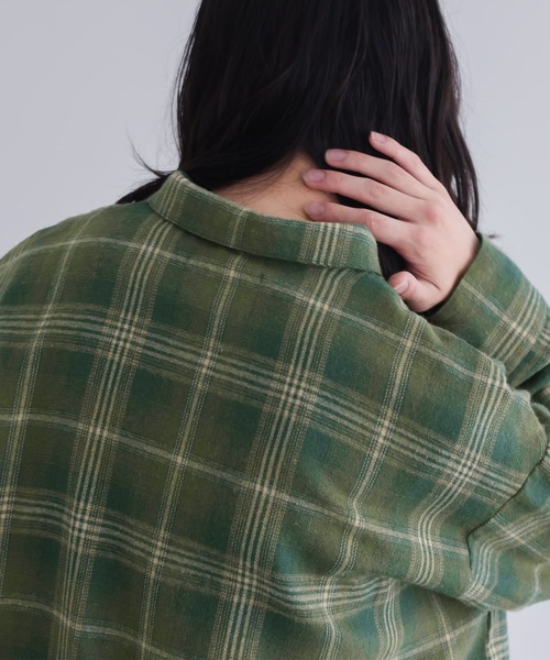 n'OrLABEL（ノアールレーベル）の「『チェック柄フランネルシャツ』（シャツ/ブラウス・メンズ・グリーン/ブルー・M/L）」の17枚目の写真