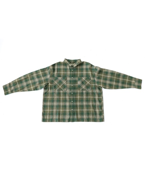 n'OrLABEL（ノアールレーベル）の「『チェック柄フランネルシャツ』（シャツ/ブラウス・メンズ・グリーン/ブルー・M/L）」の14枚目の写真