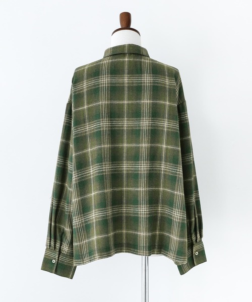 n'OrLABEL（ノアールレーベル）の「『チェック柄フランネルシャツ』（シャツ/ブラウス・メンズ・グリーン/ブルー・M/L）」の11枚目の写真