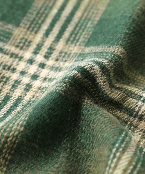 n'OrLABEL（ノアールレーベル）の「『チェック柄フランネルシャツ』（シャツ/ブラウス・メンズ・グリーン/ブルー・M/L）」の10枚目の写真