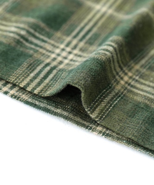 n'OrLABEL（ノアールレーベル）の「『チェック柄フランネルシャツ』（シャツ/ブラウス・メンズ・グリーン/ブルー・M/L）」の9枚目の写真