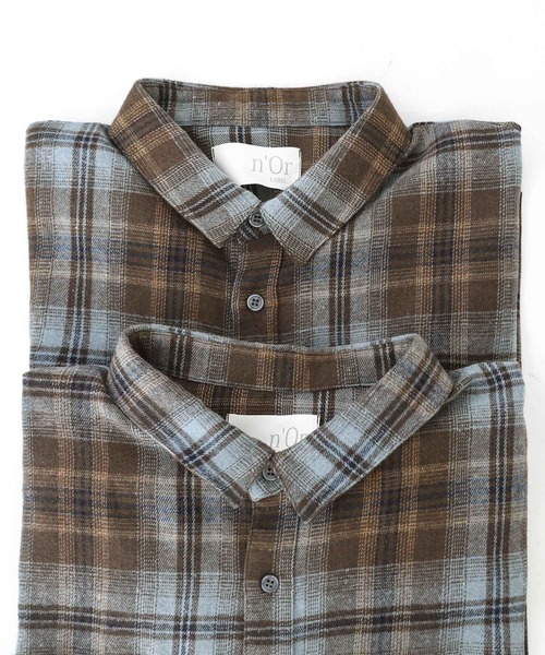 n'OrLABEL（ノアールレーベル）の「『チェック柄フランネルシャツ』（シャツ/ブラウス・メンズ・グリーン/ブルー・M/L）」の8枚目の写真