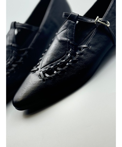 ANOTHER S(アナザーエス)の「編み上げストラップパンプス(パンプス・レディース・ブラック/シルバー・38/39/37)」の14枚目の写真