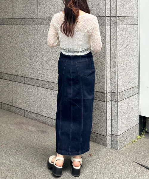 archives(アルシーヴ)の「【入荷禁止】ラメカットレースチョーカーTOPS(Tシャツ/カットソー・レディース・オレンジ/アイボリー/ブラック・MEDIUM)」の11枚目の写真