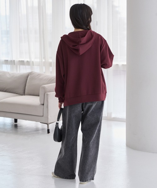 イージードライダンボールニットスウェットジップパーカー MONO