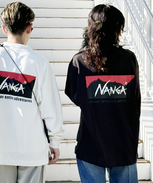 NANGA(ナンガ)の「NANGA×GrandPARK/ナンガ×グランドパーク別注バックプリントロングスリーブTシャツ(Tシャツ/カットソー・メンズ・ブラック/ホワイト/グレー・LARGE/MEDIUM/SMALL)」の3枚目の写真