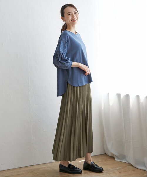 ikka(イッカ)の「【親子コーデ】袖幾何学レース切り替えプルオーバー(Tシャツ/カットソー・レディース・ブルー/ブラック/オフホワイト・M/L/S)」の8枚目の写真