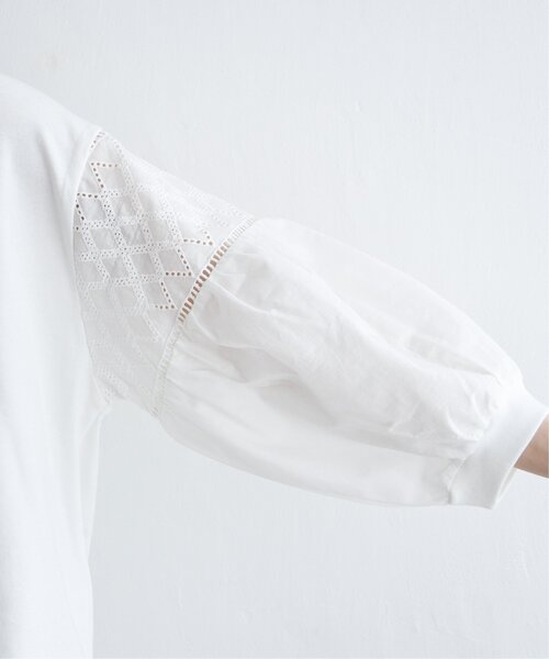 ikka(イッカ)の「【親子コーデ】袖幾何学レース切り替えプルオーバー(Tシャツ/カットソー・レディース・ブルー/ブラック/オフホワイト・M/L/S)」の22枚目の写真