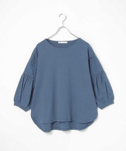 ikka(イッカ)の「【親子コーデ】袖幾何学レース切り替えプルオーバー(Tシャツ/カットソー・レディース・ブルー/ブラック/オフホワイト・M/L/S)」の14枚目の写真