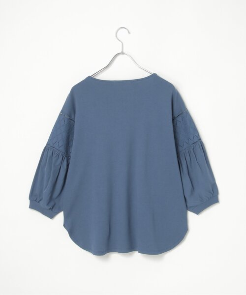 ikka(イッカ)の「【親子コーデ】袖幾何学レース切り替えプルオーバー(Tシャツ/カットソー・レディース・ブルー/ブラック/オフホワイト・M/L/S)」の13枚目の写真