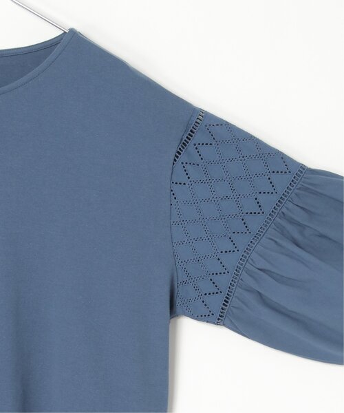 ikka(イッカ)の「【親子コーデ】袖幾何学レース切り替えプルオーバー(Tシャツ/カットソー・レディース・ブルー/ブラック/オフホワイト・M/L/S)」の12枚目の写真