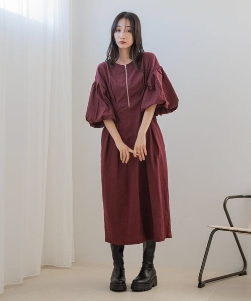 LOWRYS FARM（ローリーズファーム）の「コクーンZIPワンピース 133571