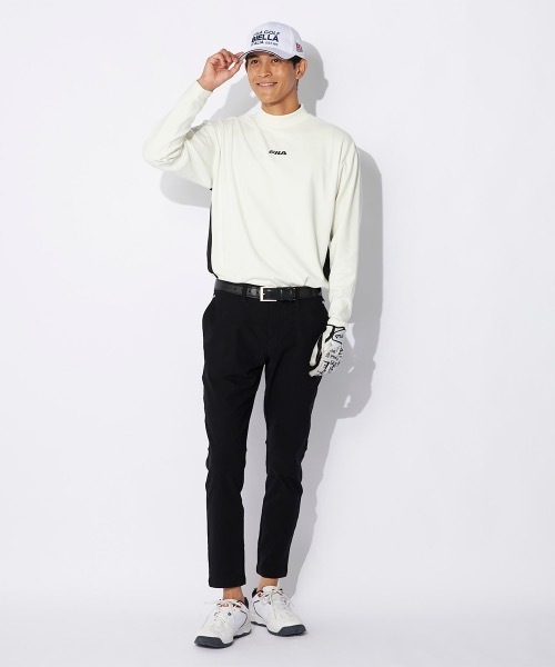 FILA GOLF(フィラゴルフ )の「【FILA GOLF/フィラゴルフ】モックネックシャツ ゴルフ(Tシャツ/カットソー・メンズ・ホワイト/ブラック・LARGE/X-LARGE/MEDIUM)」の4枚目の写真