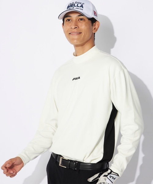 FILA GOLF(フィラゴルフ )の「【FILA GOLF/フィラゴルフ】モックネックシャツ ゴルフ(Tシャツ/カットソー・メンズ・ホワイト/ブラック・LARGE/X-LARGE/MEDIUM)」の6枚目の写真