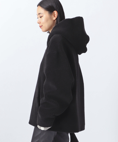 AP STUDIO（エーピーストゥディオ）の「【Forte Dei Marmi Couture】別注ボアフーディ（ブルゾン・レディース・ブラック/ベージュ・FREE）」の12枚目の写真