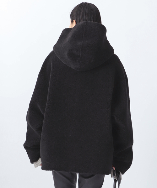 AP STUDIO（エーピーストゥディオ）の「【Forte Dei Marmi Couture】別注ボアフーディ（ブルゾン・レディース・ブラック/ベージュ・FREE）」の13枚目の写真