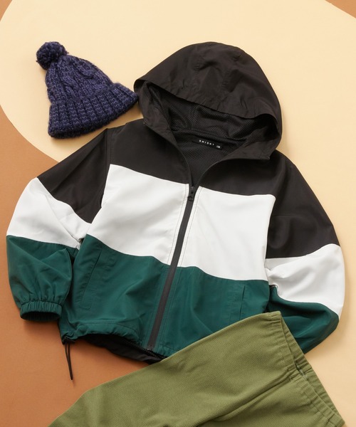 みずきsoerte/ソエルテマウンテンパーカー（撥水加工）サイズ2 Total pattern loose mountain parker （Water-repellent