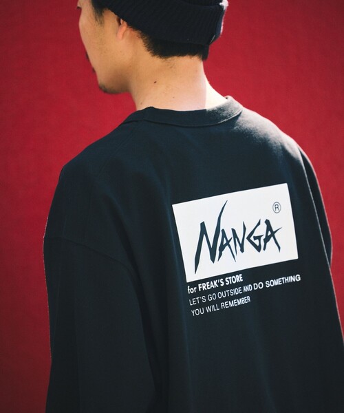 ナンガ　フリークスストア別注　ロングスリーブ刺繍Tシャツ　ブラック　L　新品 ナンガ フリークスストア別注 ロングスリーブ刺繍Tシャツ