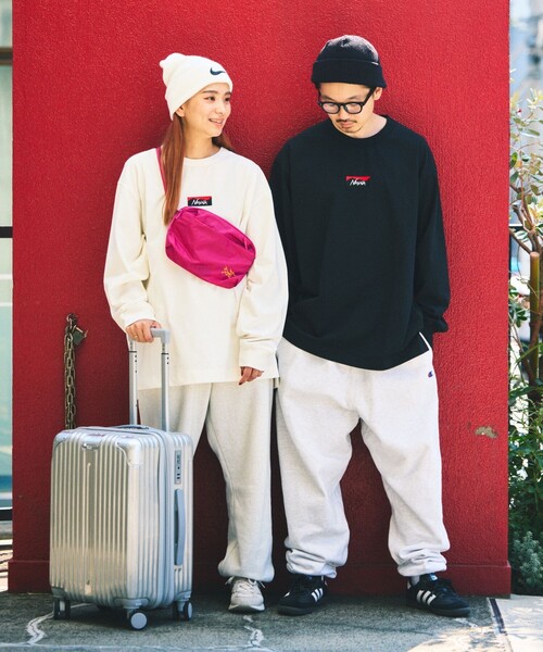 NANGA（ナンガ）の「NANGA × FREAK'S STORE/ナンガ × フリークスストア 別注 刺繍 ECO HYBRID LOGO LS TEE 別注エコハイブリッド ルーズフィット ロングスリーブ 刺繍Tシャツ（Tシャツ/カットソー・メンズ・ブラック/グレー/ホワイト・LARGE/MEDIUM）」の7枚目の写真