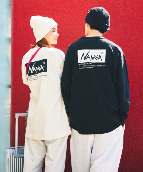 NANGA（ナンガ）の「NANGA × FREAK'S STORE/ナンガ × フリークスストア 別注 刺繍 ECO HYBRID LOGO LS TEE 別注エコハイブリッド ルーズフィット ロングスリーブ 刺繍Tシャツ（Tシャツ/カットソー・メンズ・ブラック/グレー/ホワイト・LARGE/MEDIUM）」の11枚目の写真