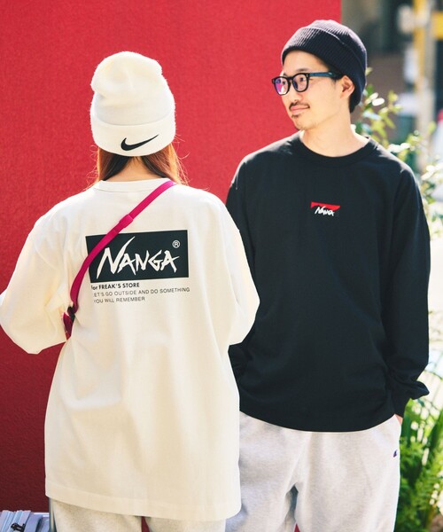 別注　エコハイブリッド ルーズフィット ロングスリーブ 刺繍Tシャツ NANGA（ナンガ）の「NANGA × FREAK'S STORE/ナンガ × フリークスストア