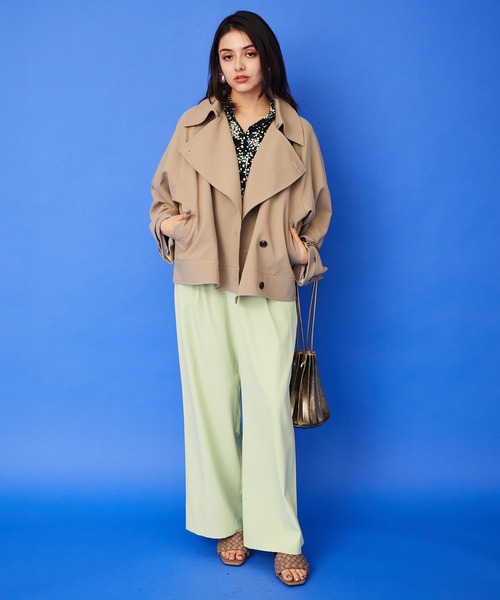 JETSET SOLO PLUS (ジェットセットソロプラス)の「サイドバックルハイウエストワイドパンツ(その他パンツ・レディース・ライム/ネイビー・FREE)」の9枚目の写真
