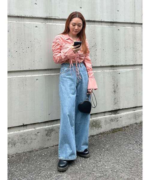 Ungrid（アングリッド）の「シャーリングデザインブラウス（シャツ/ブラウス・レディース・オフホワイト/その他1/ピンク・FREE）」の14枚目の写真