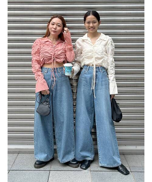 Ungrid（アングリッド）の「シャーリングデザインブラウス（シャツ/ブラウス・レディース・オフホワイト/その他1/ピンク・FREE）」の16枚目の写真