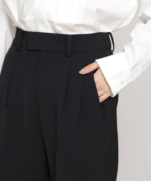 NANO universe（ナノユニバース）の「【WEB限定】2タックストレートパンツ（その他パンツ・レディース・アイボリー/ブラック/ベージュ・マルチサイズ）」の7枚目の写真