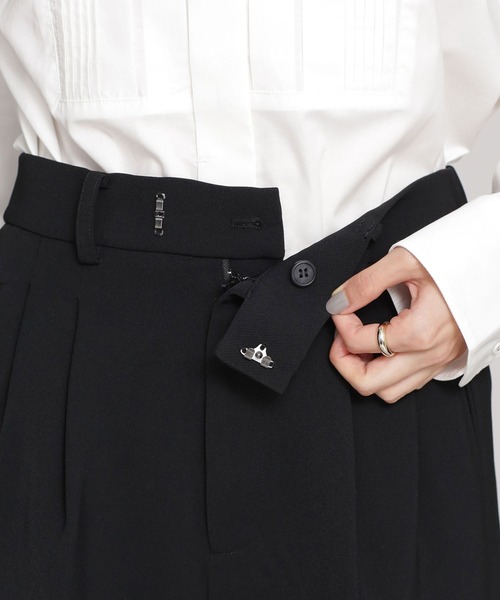 NANO universe（ナノユニバース）の「【WEB限定】2タックストレートパンツ（その他パンツ・レディース・アイボリー/ブラック/ベージュ・マルチサイズ）」の8枚目の写真