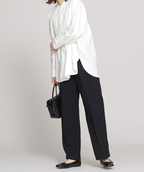 NANO universe（ナノユニバース）の「【WEB限定】2タックストレートパンツ（その他パンツ・レディース・アイボリー/ブラック/ベージュ・マルチサイズ）」の18枚目の写真