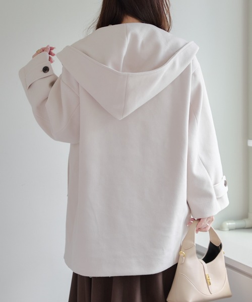 Remind me and forever(リマインドミーアンドフォーエバー)の「【WEB限定】ショートダッフルコート(ダッフルコート・レディース・アイボリー/ブラック/グレー・FREE)」の13枚目の写真