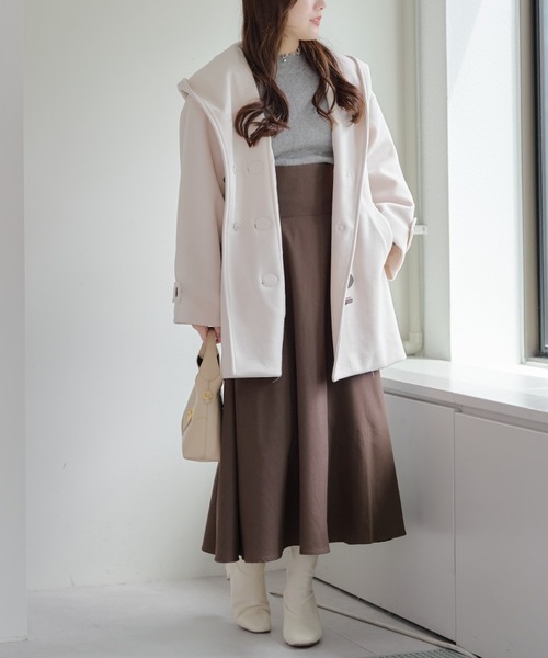 Remind me and forever(リマインドミーアンドフォーエバー)の「【WEB限定】ショートダッフルコート(ダッフルコート・レディース・アイボリー/ブラック/グレー・FREE)」の17枚目の写真