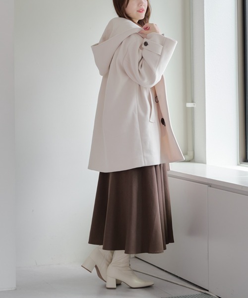 Remind me and forever(リマインドミーアンドフォーエバー)の「【WEB限定】ショートダッフルコート(ダッフルコート・レディース・アイボリー/ブラック/グレー・FREE)」の20枚目の写真