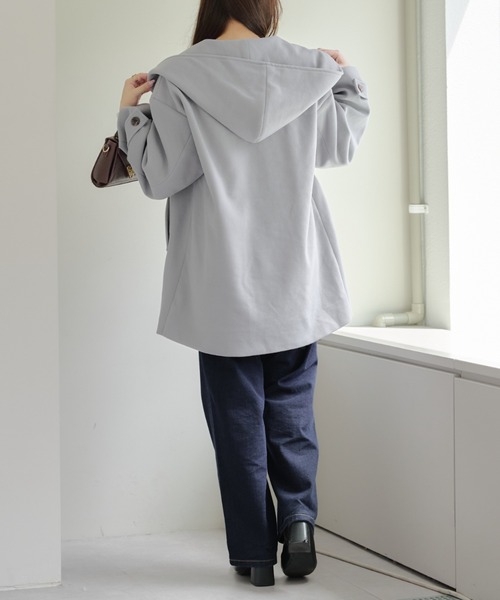 Remind me and forever(リマインドミーアンドフォーエバー)の「【WEB限定】ショートダッフルコート(ダッフルコート・レディース・アイボリー/ブラック/グレー・FREE)」の5枚目の写真