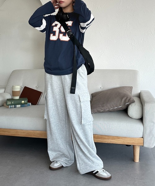apres jour mignon(アプレジュールミニョン)の「【apresjour mignon】ユニセックスナンバーロンT【ZOZOTOWN限定アイテム】(Tシャツ/カットソー・レディース・アイボリー/ピンク/ネイビー・X-LARGE/MEDIUM)」の10枚目の写真