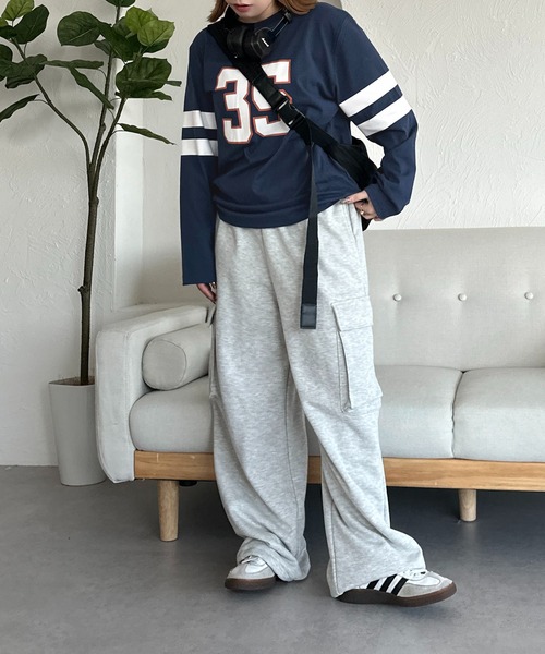 apres jour mignon(アプレジュールミニョン)の「【apresjour mignon】ユニセックスナンバーロンT【ZOZOTOWN限定アイテム】(Tシャツ/カットソー・レディース・アイボリー/ピンク/ネイビー・X-LARGE/MEDIUM)」の11枚目の写真