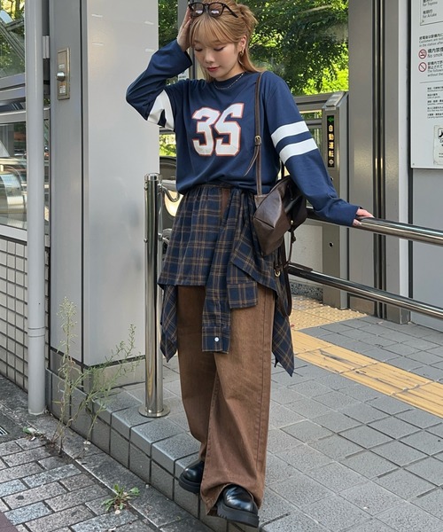 apres jour mignon(アプレジュールミニョン)の「【apresjour mignon】ユニセックスナンバーロンT【ZOZOTOWN限定アイテム】(Tシャツ/カットソー・レディース・アイボリー/ピンク/ネイビー・X-LARGE/MEDIUM)」の13枚目の写真