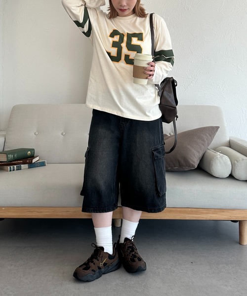 apres jour mignon(アプレジュールミニョン)の「【apresjour mignon】ユニセックスナンバーロンT【ZOZOTOWN限定アイテム】(Tシャツ/カットソー・レディース・アイボリー/ピンク/ネイビー・X-LARGE/MEDIUM)」の22枚目の写真