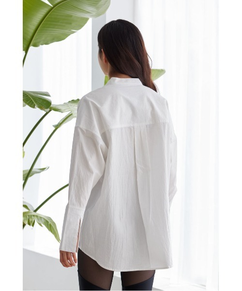 IRAL(アイラル)の「NO COLLAR OVER SHIRT(シャツ/ブラウス・レディース・ホワイト/ベージュ/ブラック・FREE)」の9枚目の写真