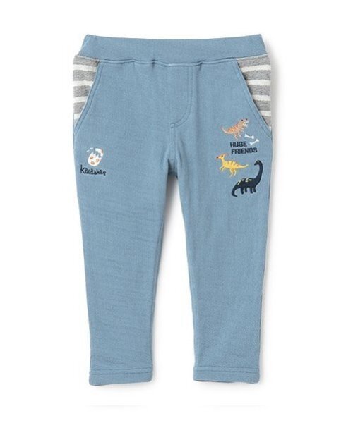 kladskap（クレードスコープ）の「恐竜接結ロング丈ストレートパンツ（スウェットパンツ・キッズ・グレー/ブルー・80ｃｍ/90cm/100cm/110cm/120cm/130cm）」の2枚目の写真