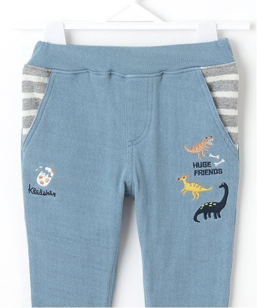 kladskap（クレードスコープ）の「恐竜接結ロング丈ストレートパンツ（スウェットパンツ・キッズ・グレー/ブルー・80ｃｍ/90cm/100cm/110cm/120cm/130cm）」の5枚目の写真