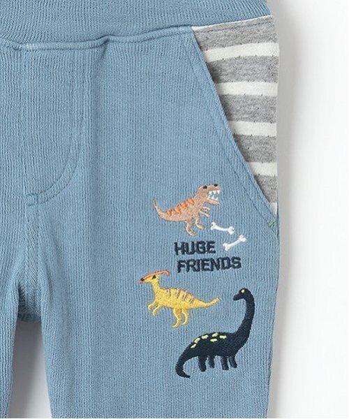 kladskap（クレードスコープ）の「恐竜接結ロング丈ストレートパンツ（スウェットパンツ・キッズ・グレー/ブルー・80ｃｍ/90cm/100cm/110cm/120cm/130cm）」の7枚目の写真