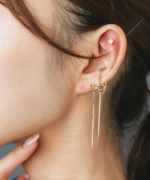 Os accessory（オズアクセサリー）の「Os　-オズ-　【金属アレルギー対応】リボンスネークチェーンイヤーカフ（イヤーカフ）」