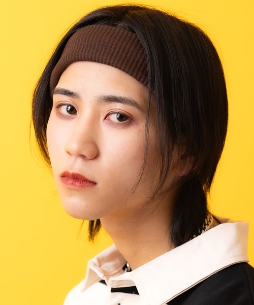 an meets zakka(アンミツザッカ)の「an meets zakka リブヘアバンド(ヘアバンド・メンズ・グレイッシュベージュ/キャメル/ワインレッド/アイボリー/カーキ/ブラック/ライトブルー/ピンク/レッド/ブラウン/チャコール/ミント/ネイビー/パープル/ベージュ/グレー・ONESIZE)」の5枚目の写真