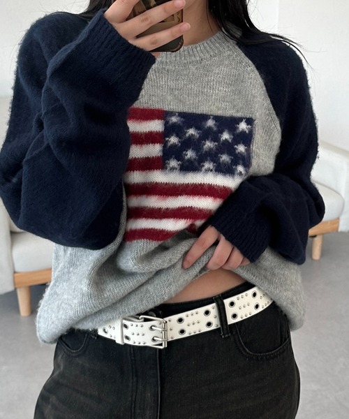 apres jour mignon(アプレジュールミニョン)の「【apresjour mignon×ARIAZ】スタッズベルト(ベルト・レディース・ブラック/レッド/オフホワイト・ONESIZE)」の2枚目の写真