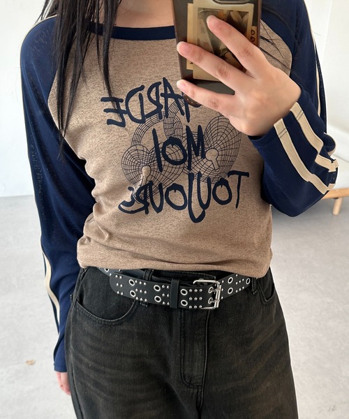 apres jour mignon(アプレジュールミニョン)の「【apresjour mignon×ARIAZ】スタッズベルト(ベルト・レディース・ブラック/レッド/オフホワイト・ONESIZE)」の7枚目の写真