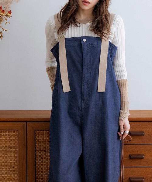 セール】【NOAHL】《mayoさんコラボ》配色デニムライク